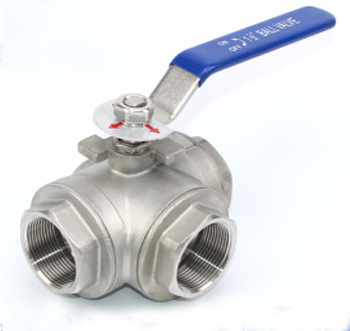 Three Way Floating Stainless Steel Thread Ball Valve SDM-7103