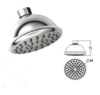 ABS Chrome Plating Faceplate 1-Function Shower Head SDM-6502