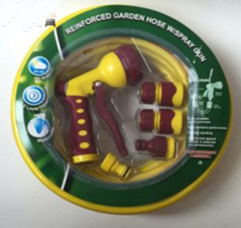 PVC Garden Hose with 7 Pattern Nozzle and Hose Fitting SDM-7105